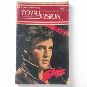 Vintage Jan 1985 Elvis Presley 50th Birthday Rogers TV Guide San Antonio TX
